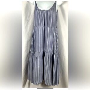 ROLLER RABBIT Dakota Women’s Size S Blue And White Striped Chambray Dress